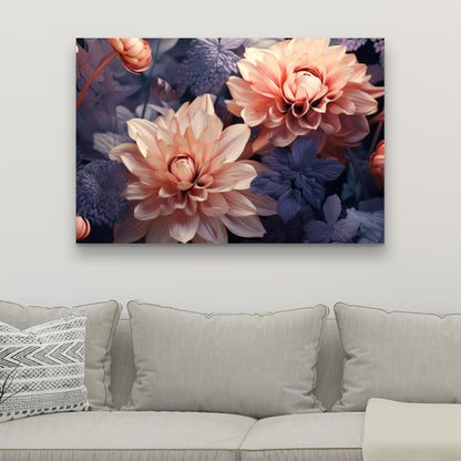 Pink and Purple Coral Canvas | Home Decor Accent Art