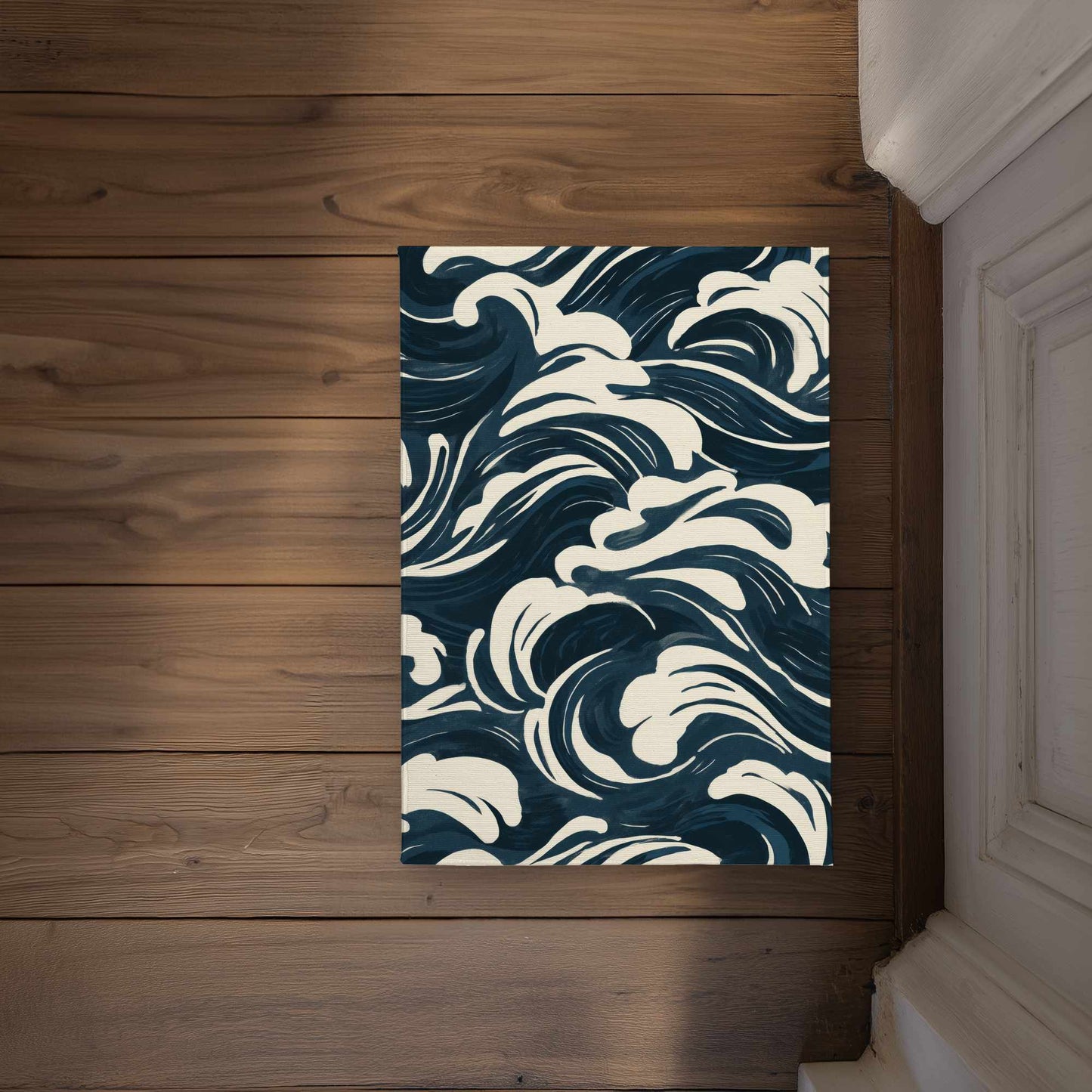 Midnight Ocean Flow Door Mat - Indoor Outdoor Home Decor