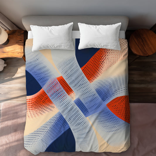 Abstract Threading Blue Duvet Cover - Stylish Home Decor