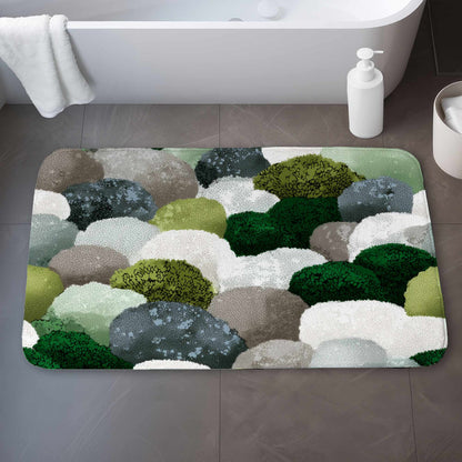 Mossy River Stones Bath Mat | Stylish Home Decor Rug