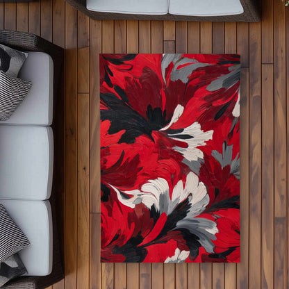 Tapis d'extérieur Red Flow | Tapis de décoration élégant