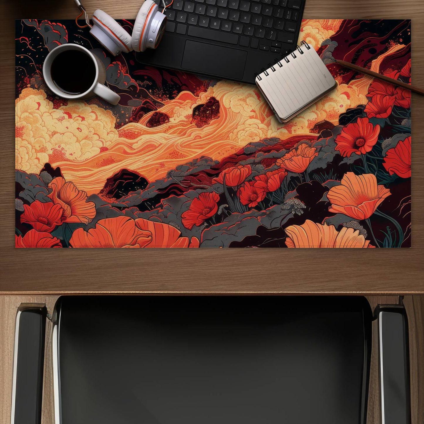 The big burn - Desk mat - Print on demand