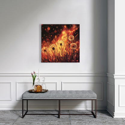 Dandy Fire - Yellow Canvas Art for Home Decor | Brighten Up