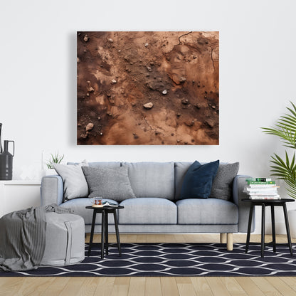 Mud and Stones - Brown Canvas Art for Home Decor