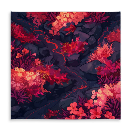 Nappe noire Burning Plants pour intérieur/extérieur