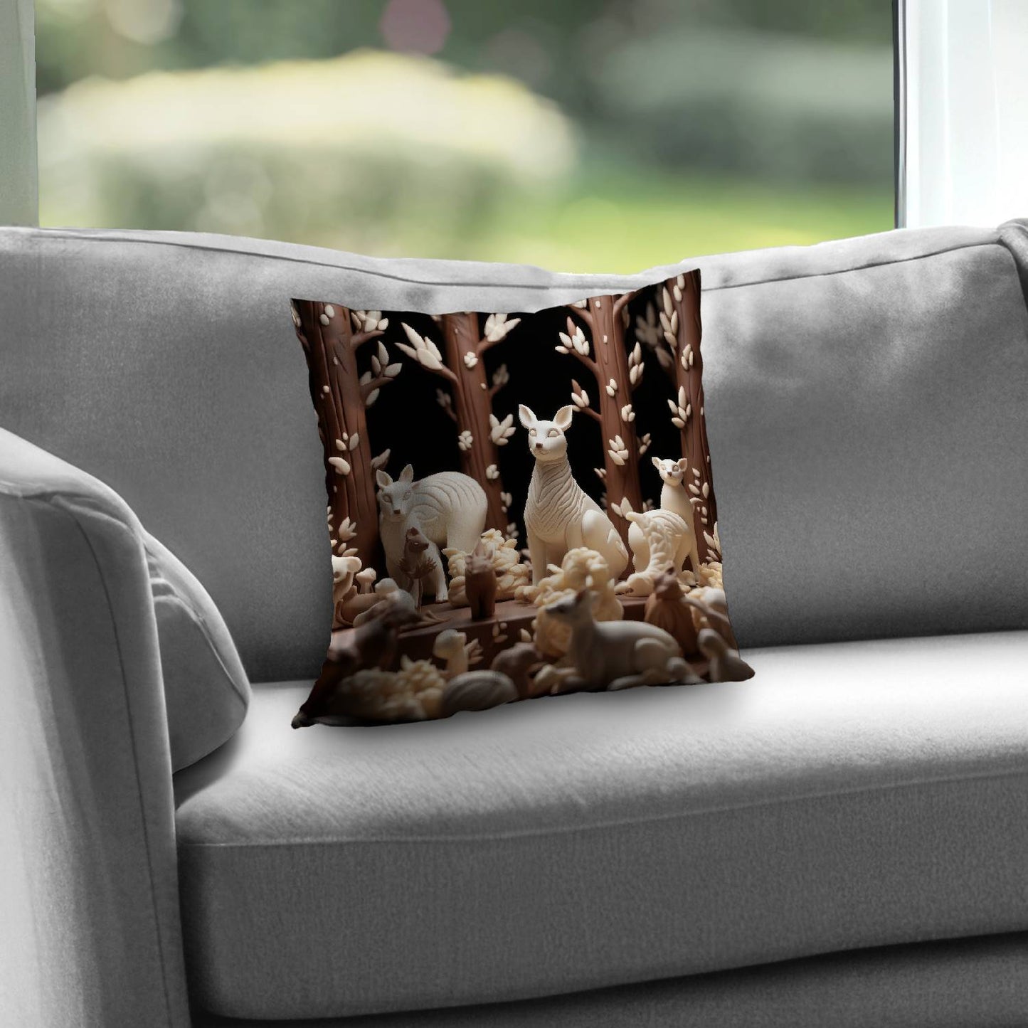 Chocolate friends - Throw pillow - Print on demand