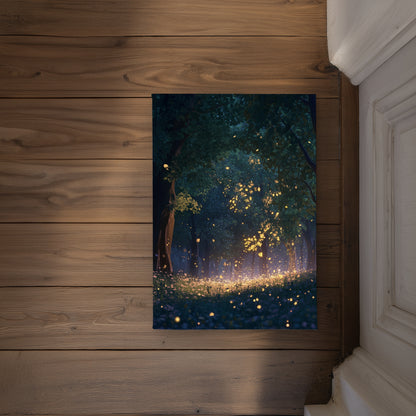 Glowing Leaves - Gold Indoor/Outdoor Door Mat | Home Decor
