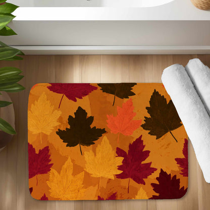 Autumn Glow Leaves Bath Mat | Cozy Home Decor Accent