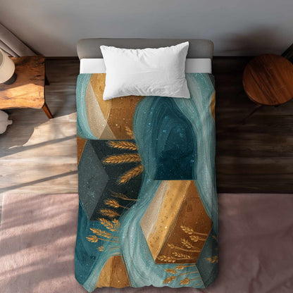 Housse de Couette Golden Harvest Flow | Décoration Élégante pour la Maison