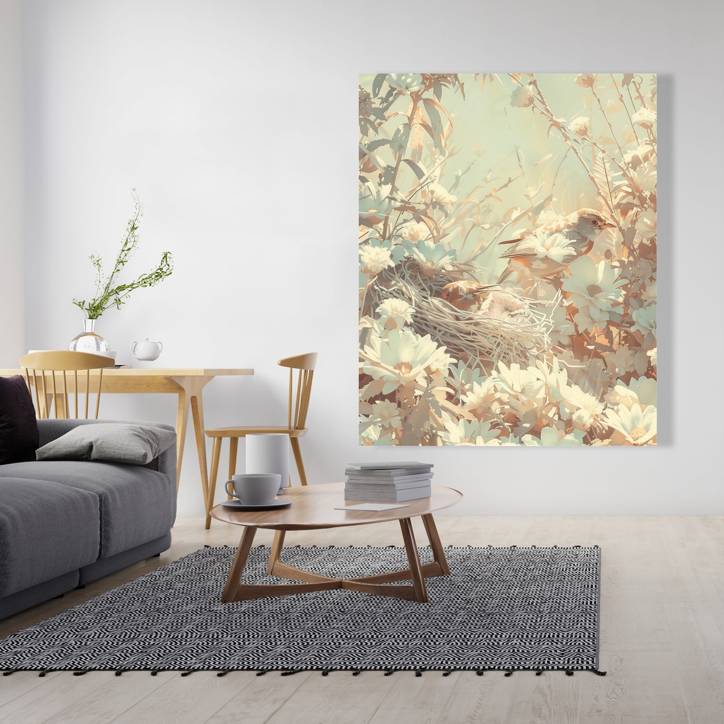 The Nest - Beige Canvas for Elegant Home Decor | Stylish Art