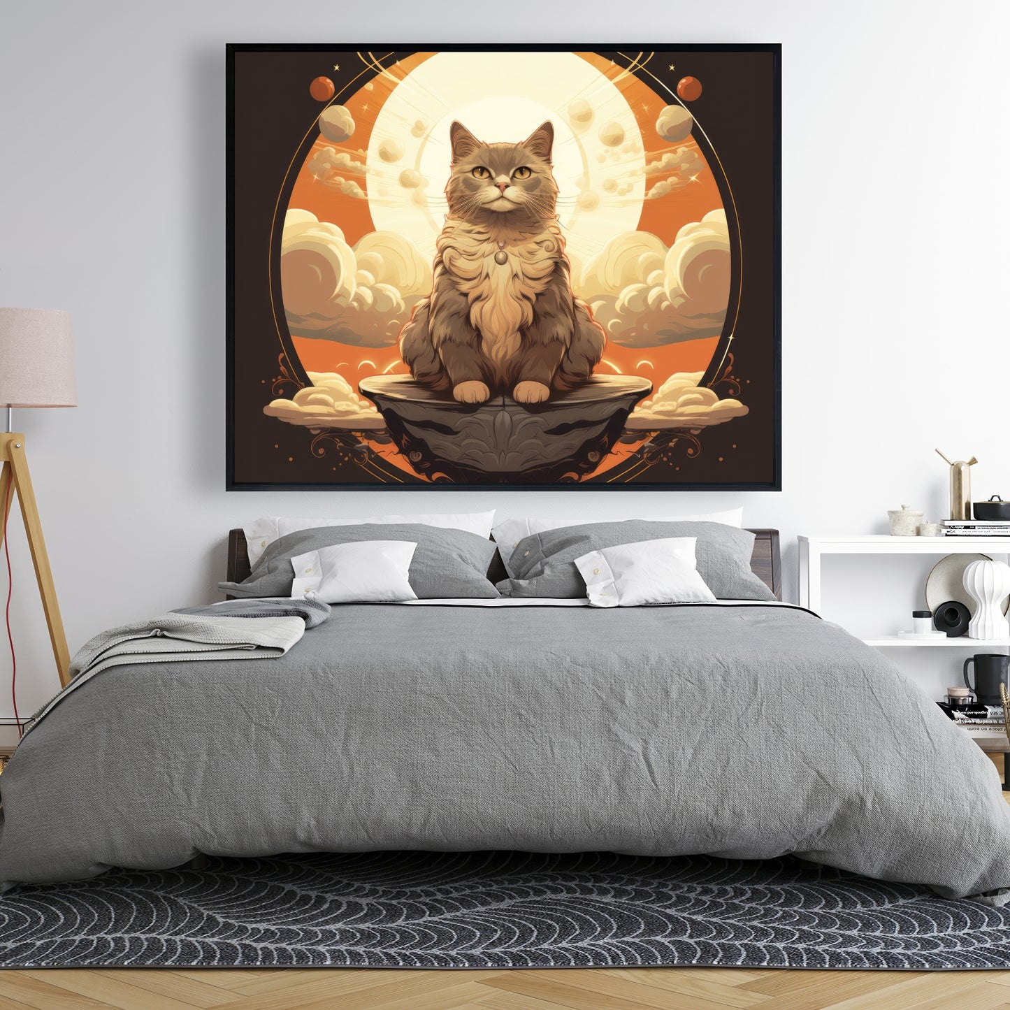 The overlord - Gray Framed Canvas for Elegant Home Decor