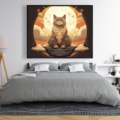 The overlord - Gray Framed Canvas for Elegant Home Decor
