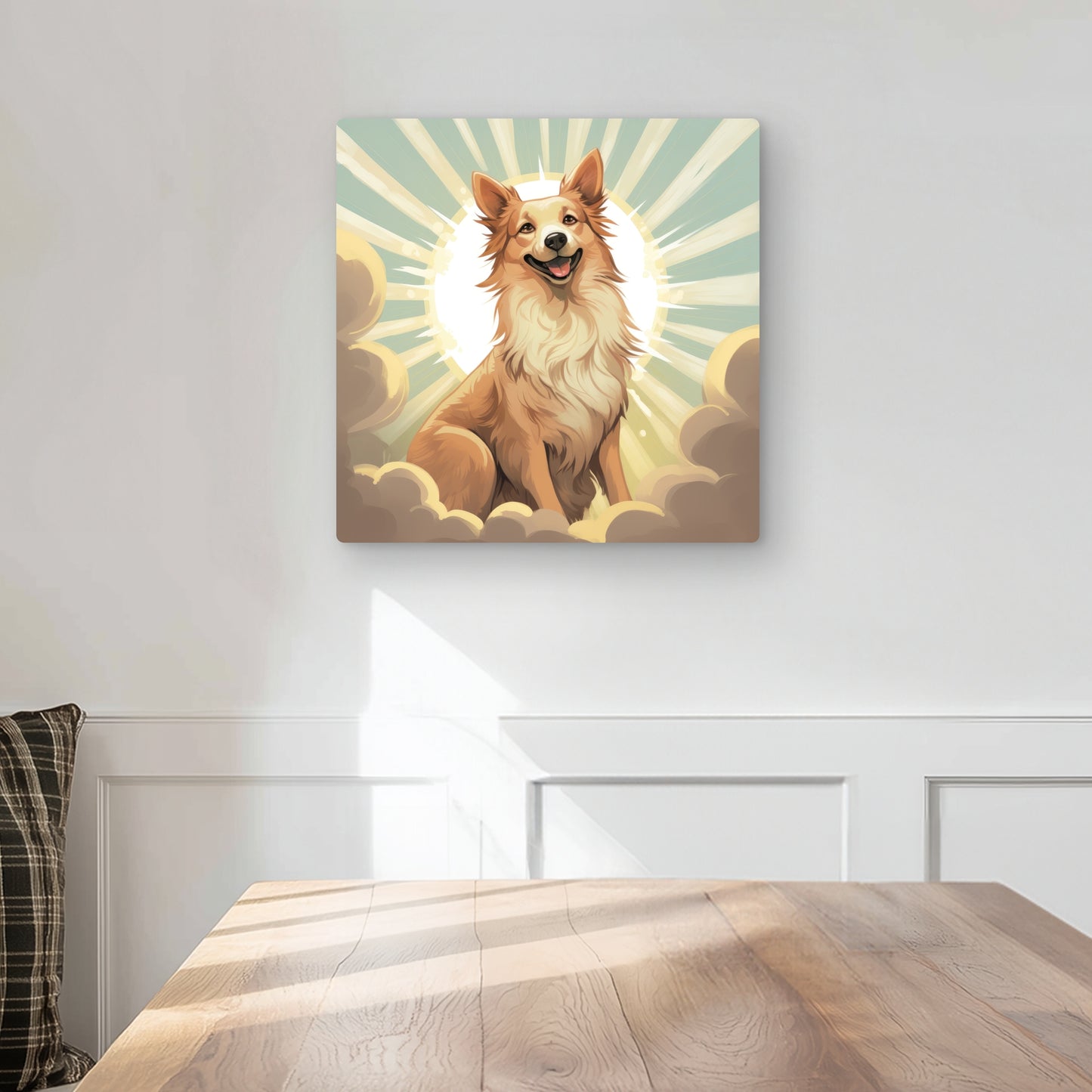 Who's a good boy - Turquoise Metal Print for Home Decor