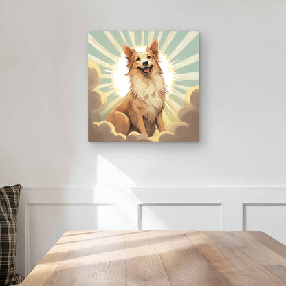 Who's a good boy - Turquoise Metal Print for Home Decor
