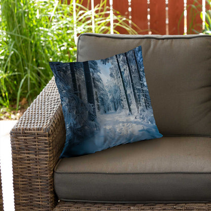 Coussin décoratif en sergé polyester Cold Forest | Accessoire de décoration intérieure