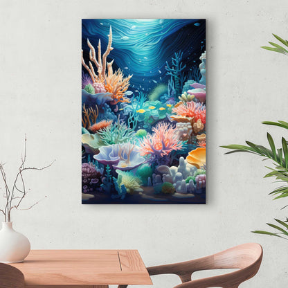 The Reef - Orange Canvas Art for Home Decor | Stylish Accent
