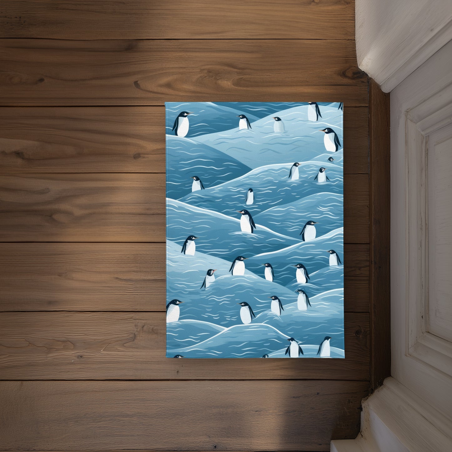 Penguins Wandering Indoor Outdoor Door Mat - Home Decor