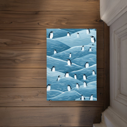 Penguins Wandering Indoor Outdoor Door Mat - Home Decor