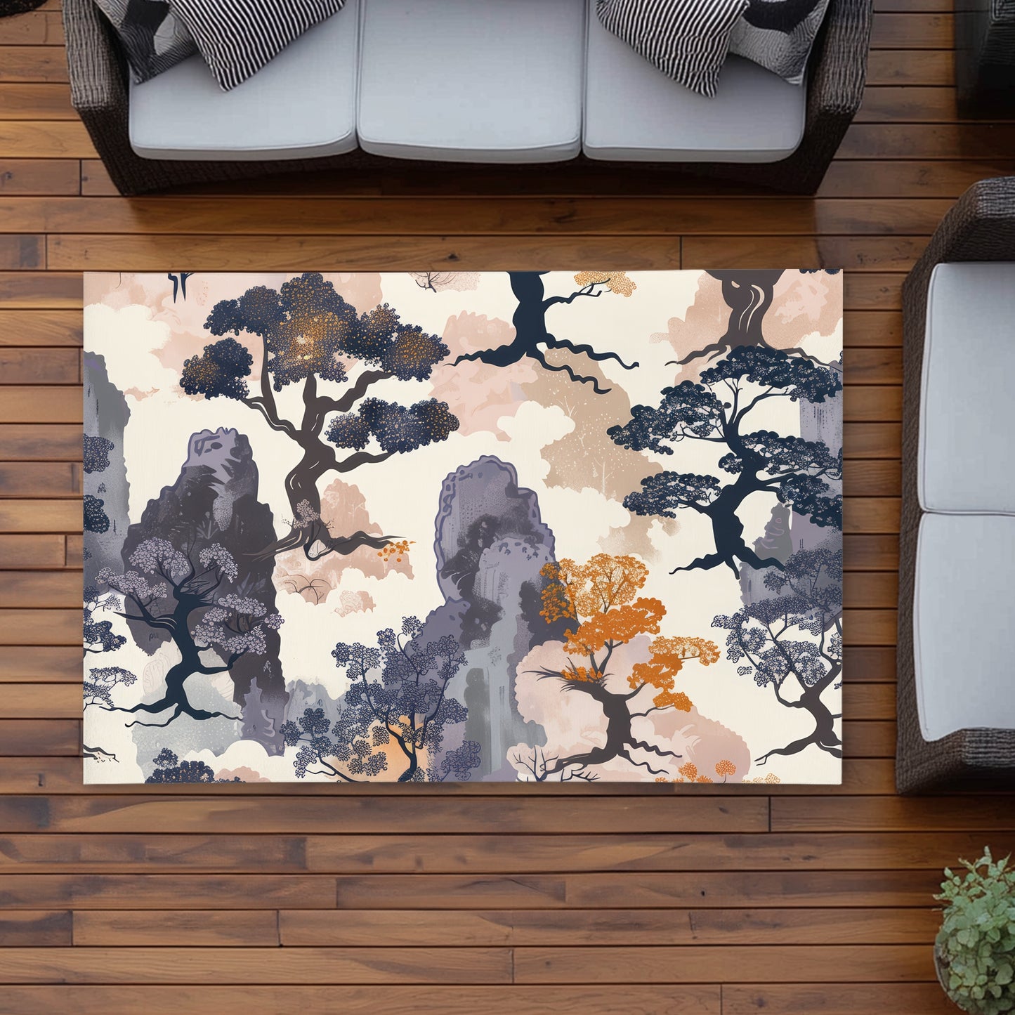 Voidless Beige Outdoor Area Rug - Stylish Home Decor Accent