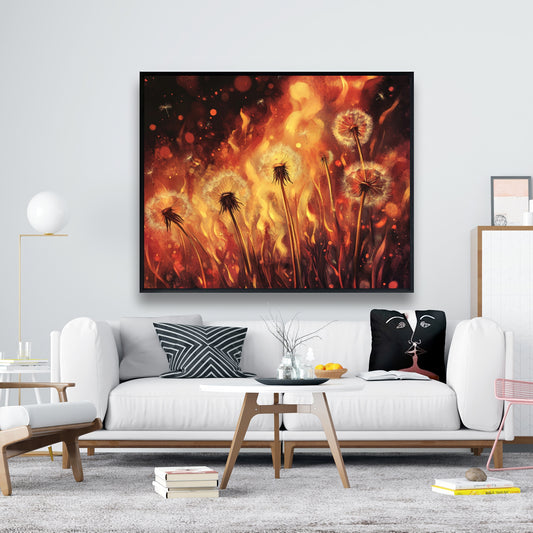Dandy fire - 48"x60" Framed canvas