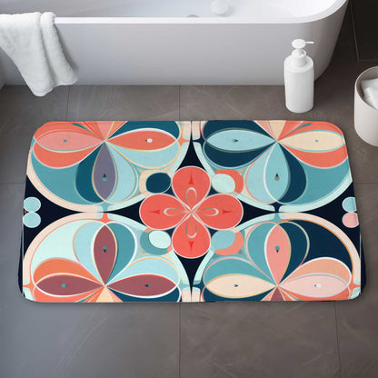 Pastel Mandala Bath Mat | Soft Home Decor Rug for Bathroom
