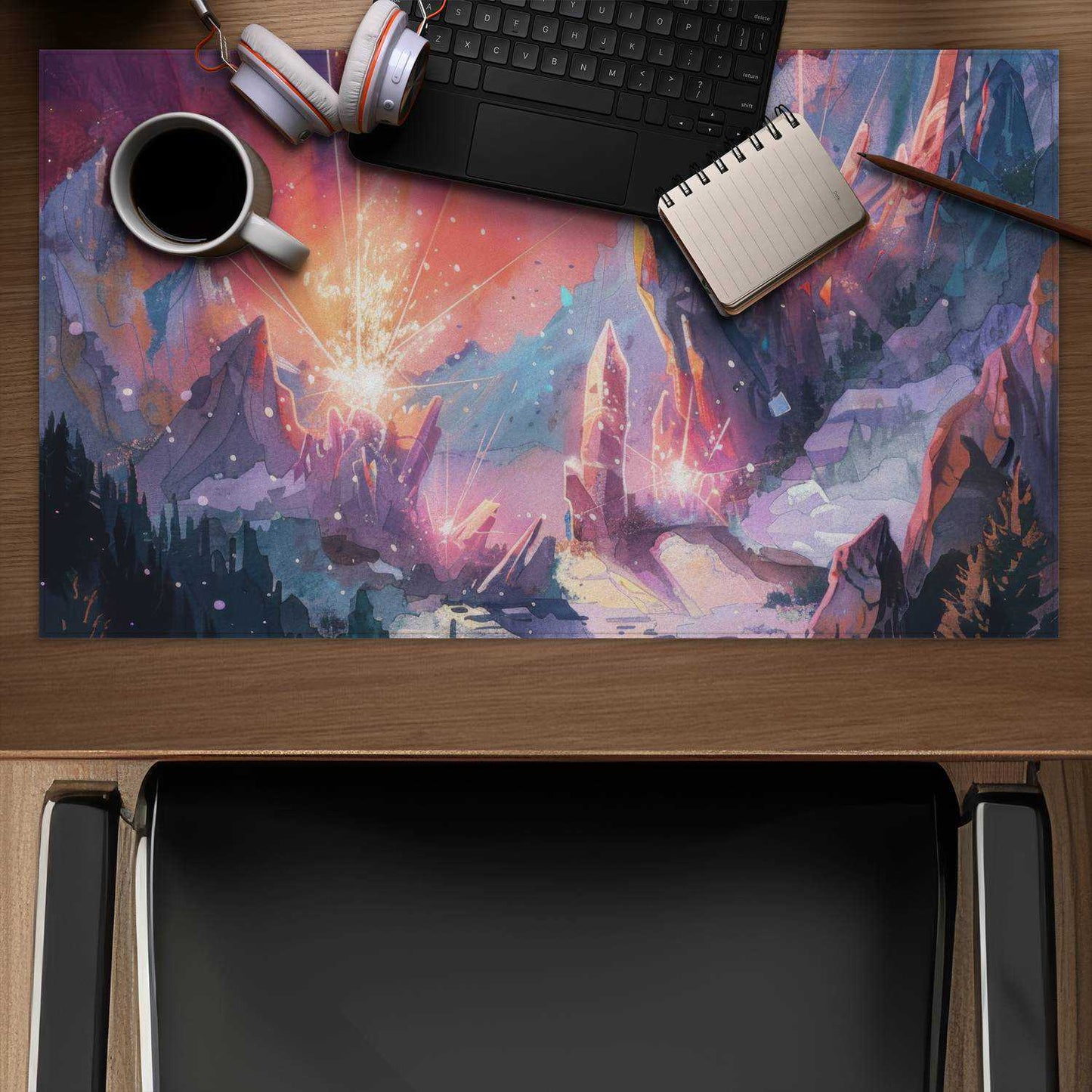 Beaming Signal - Blue Gaming Mat for Stylish Home Decor