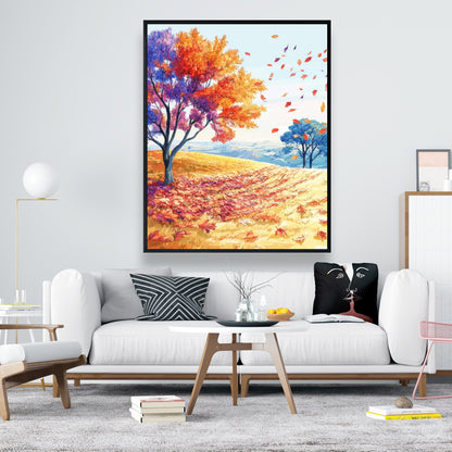 Spring breeze - White Framed Canvas Home Decor Art Piece