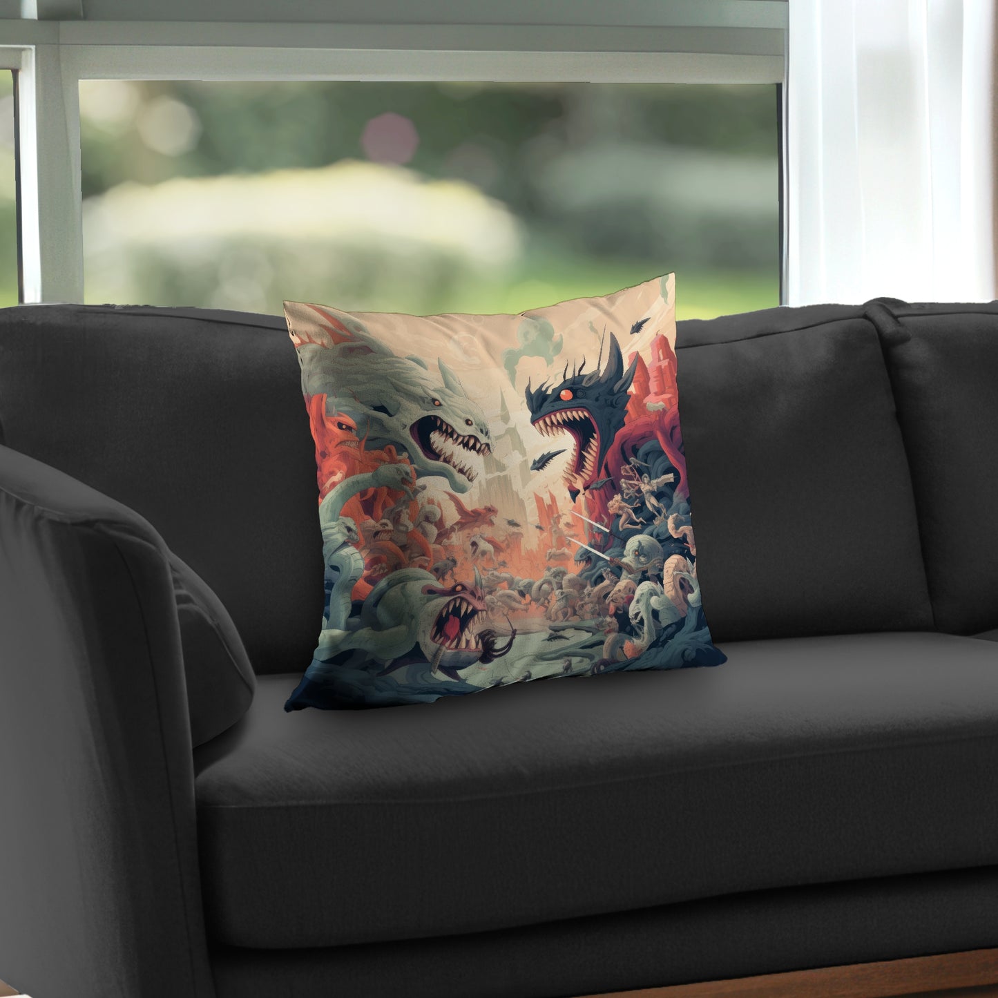 Ultimate Fight Red Poly Twill Throw Pillow Insert | Home Decor