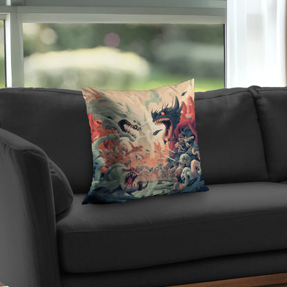 Ultimate Fight Red Poly Twill Throw Pillow Insert | Home Decor