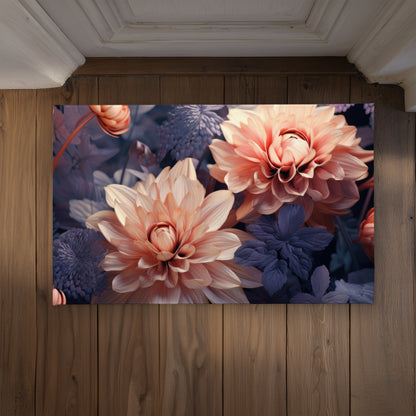 Pink and Purple Coral Indoor Outdoor Door Mat | Home Decor