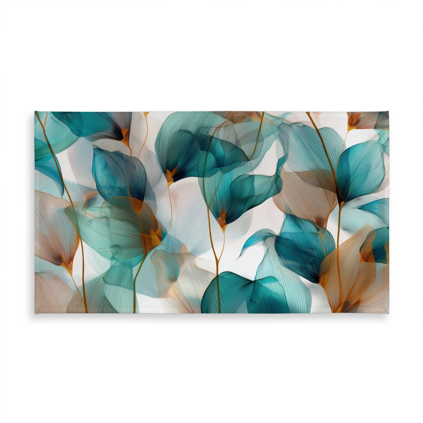 Nappe d'intérieur/extérieur sarcelle et marron | Décoration intérieure
