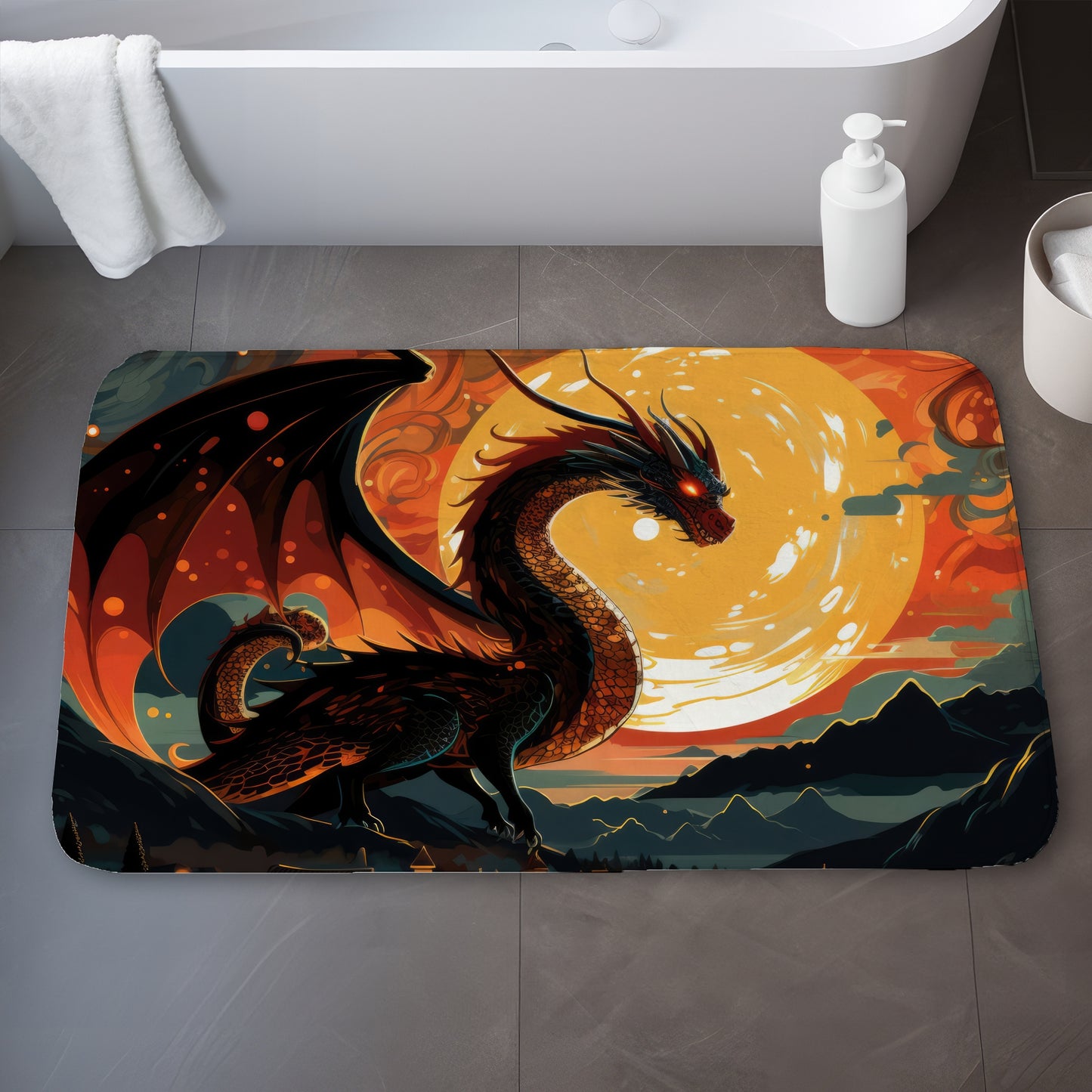 Imminent destruction - 17"x24" Bath mat