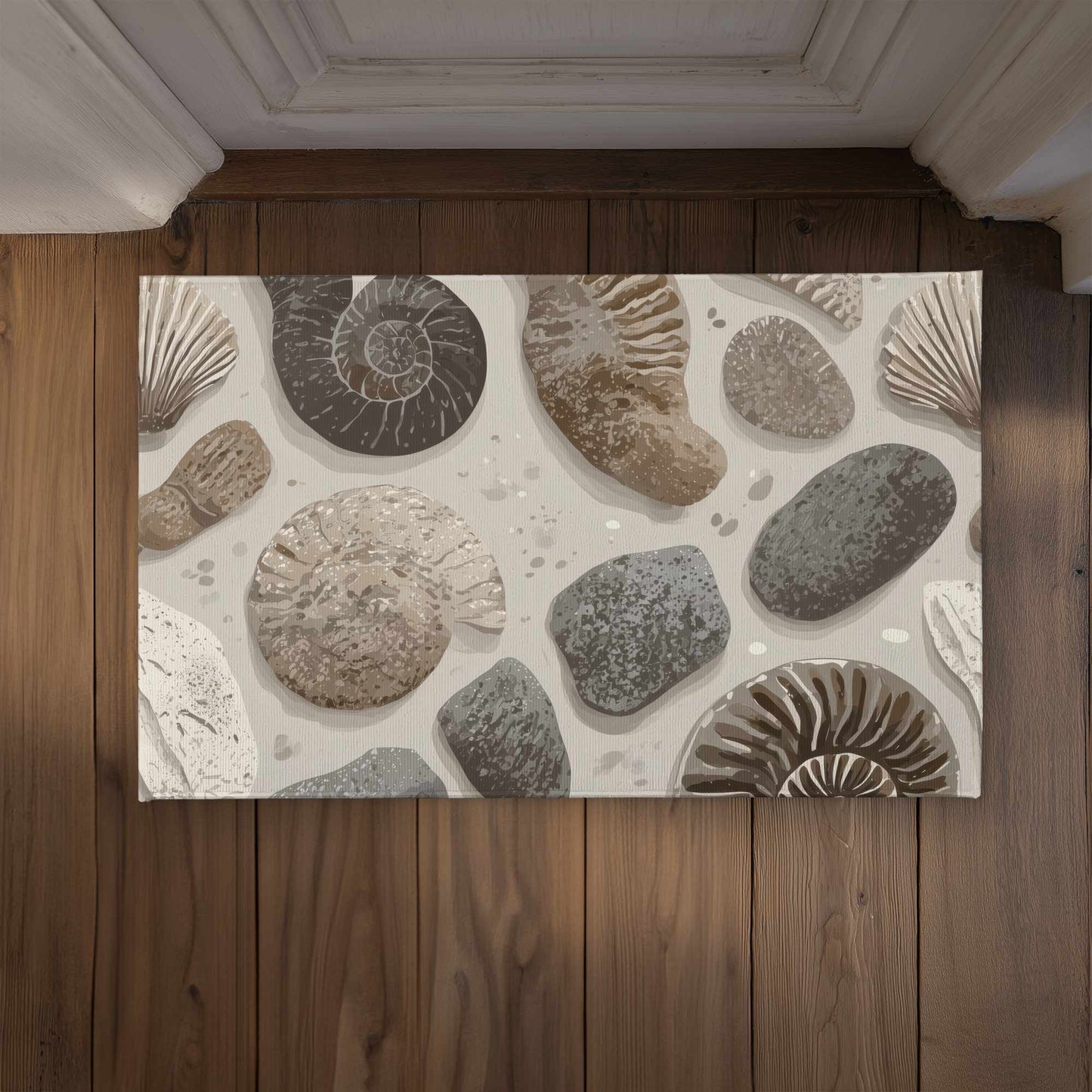 Timeless Fossil Flow Door Mat - Indoor Outdoor Home Decor