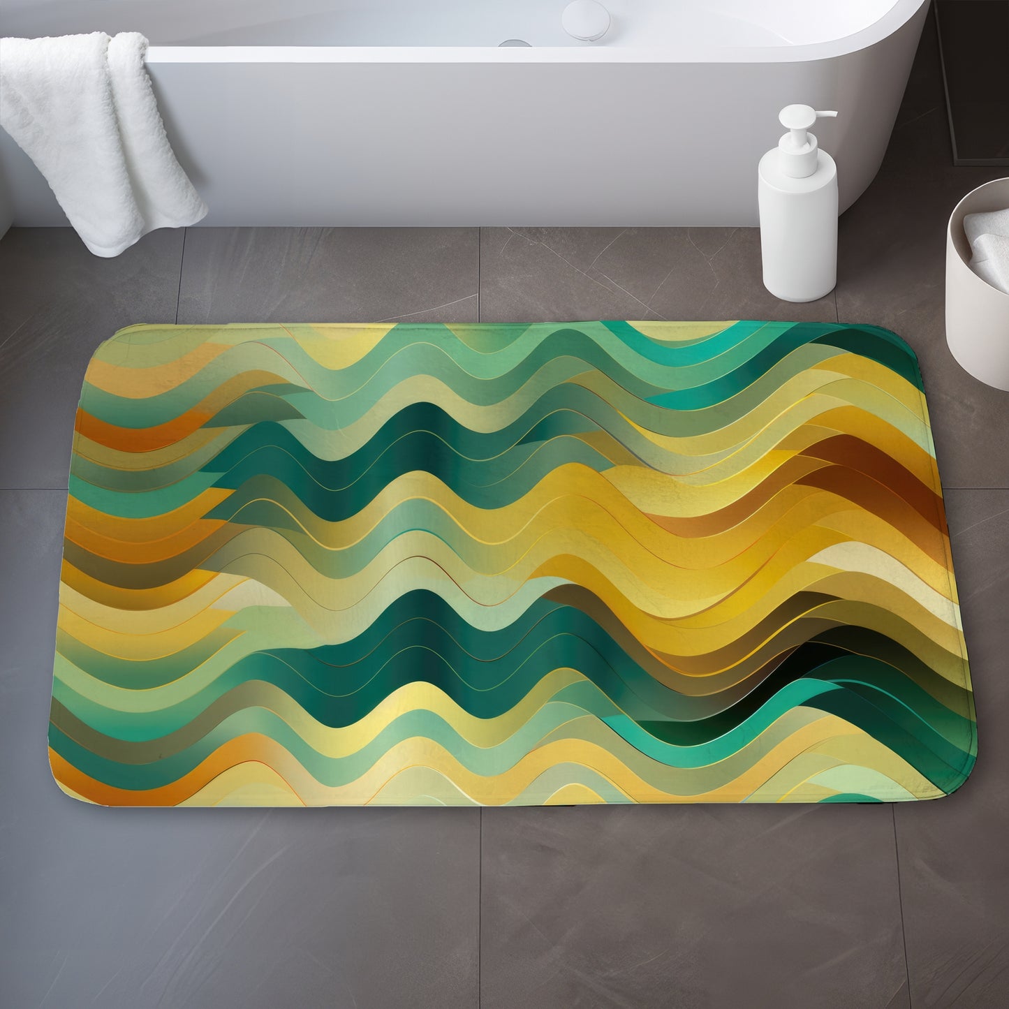 Rich by design - Gold Bath Mat for Elegant Home Decor