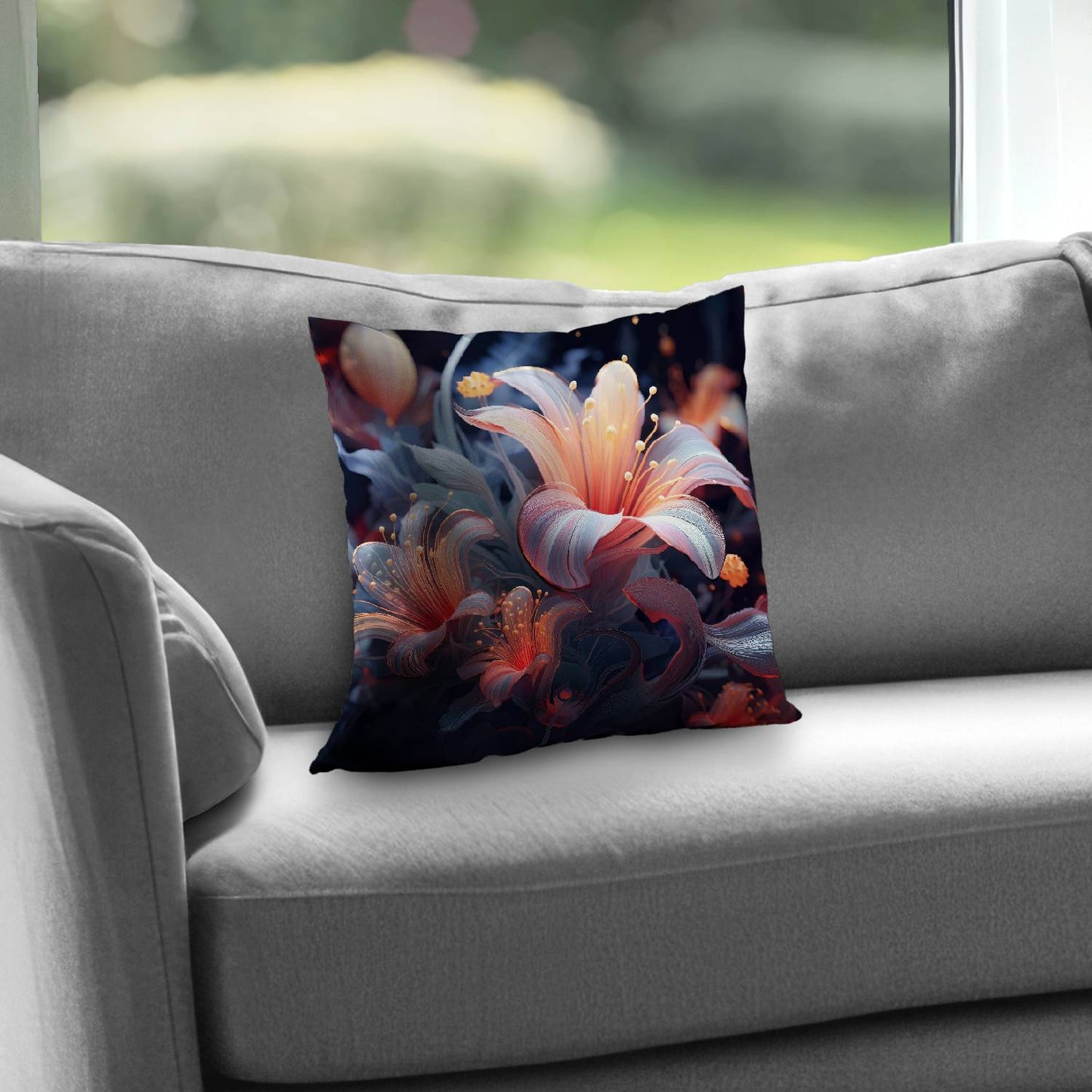 Astral bloom - Throw pillow - Print on demand