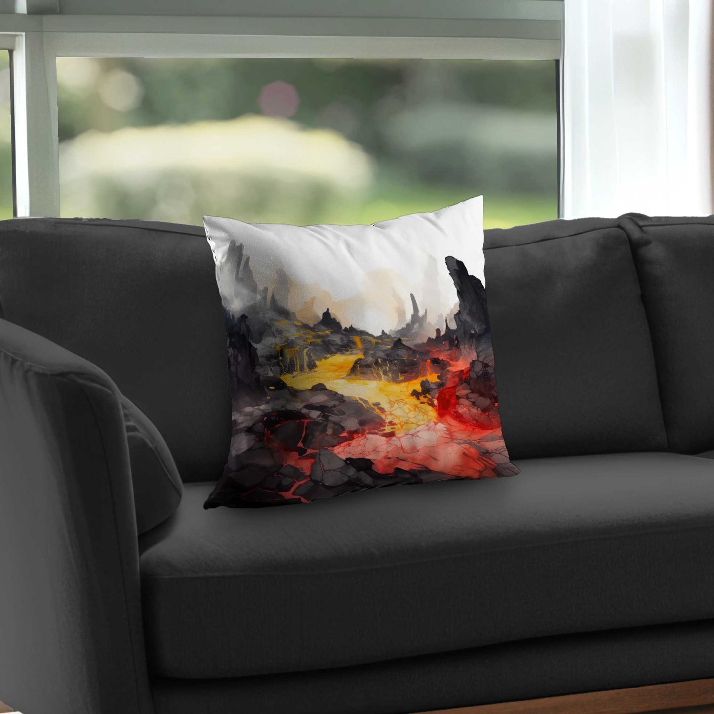 Hot and flowing Orange Poly Twill Throw Pillow Insert |