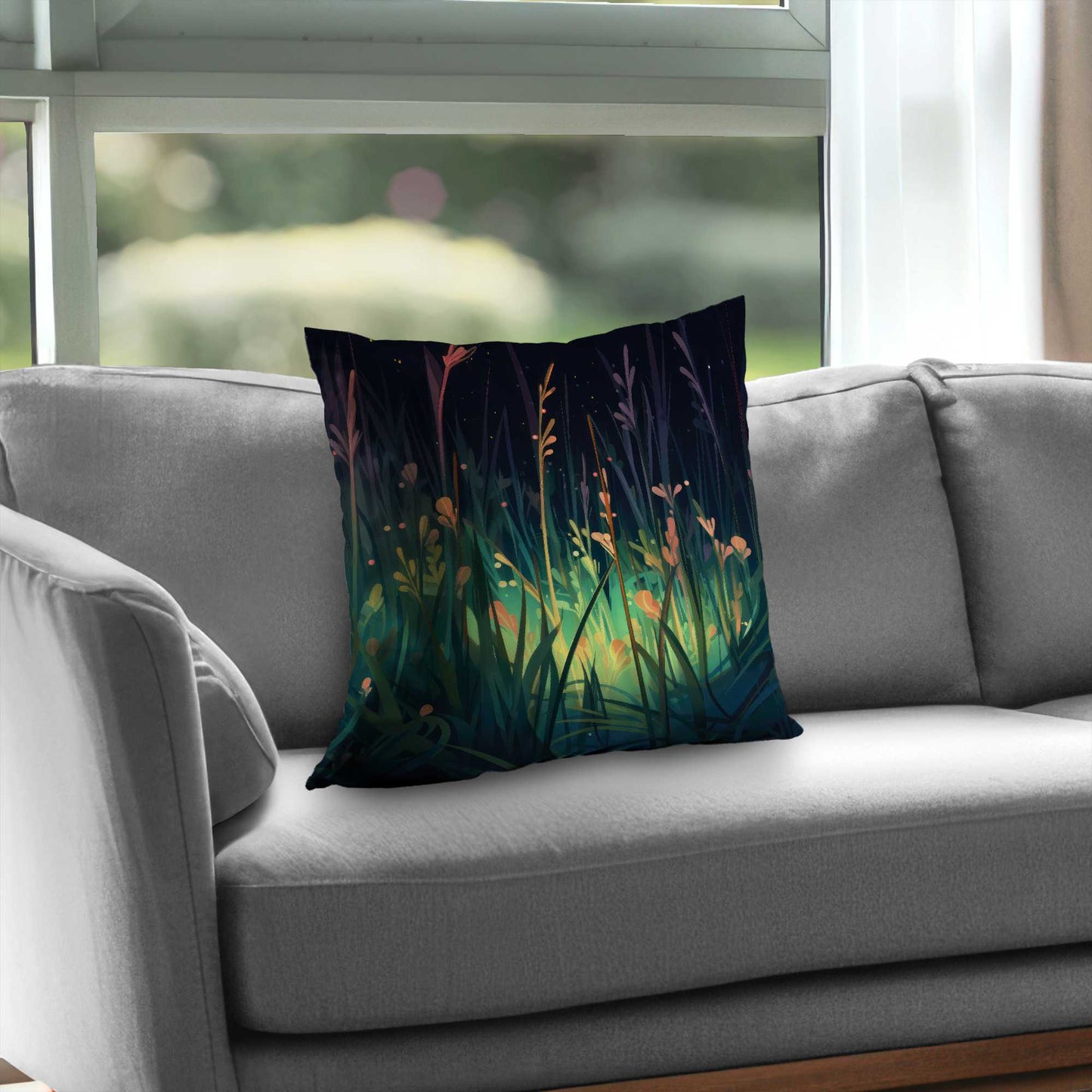Between Twigs Poly Twill Throw Pillow | Stylish Home Decor