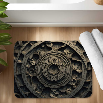 Cycles Gray Bath Mat for Home Decor - Stylish and Soft