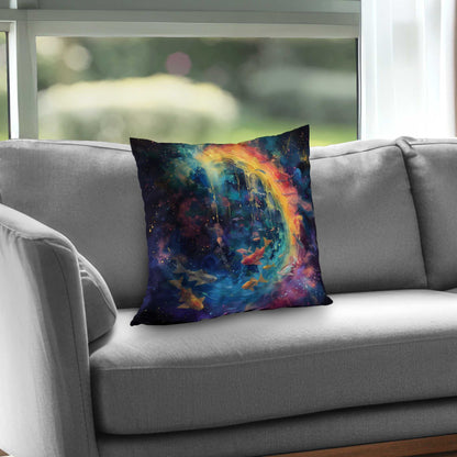 Milky Wave Poly Twill Throw Pillow - Stylish Home Decor