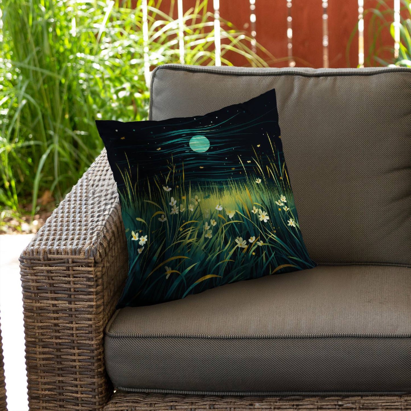 Windy night - Throw pillow - Print on demand