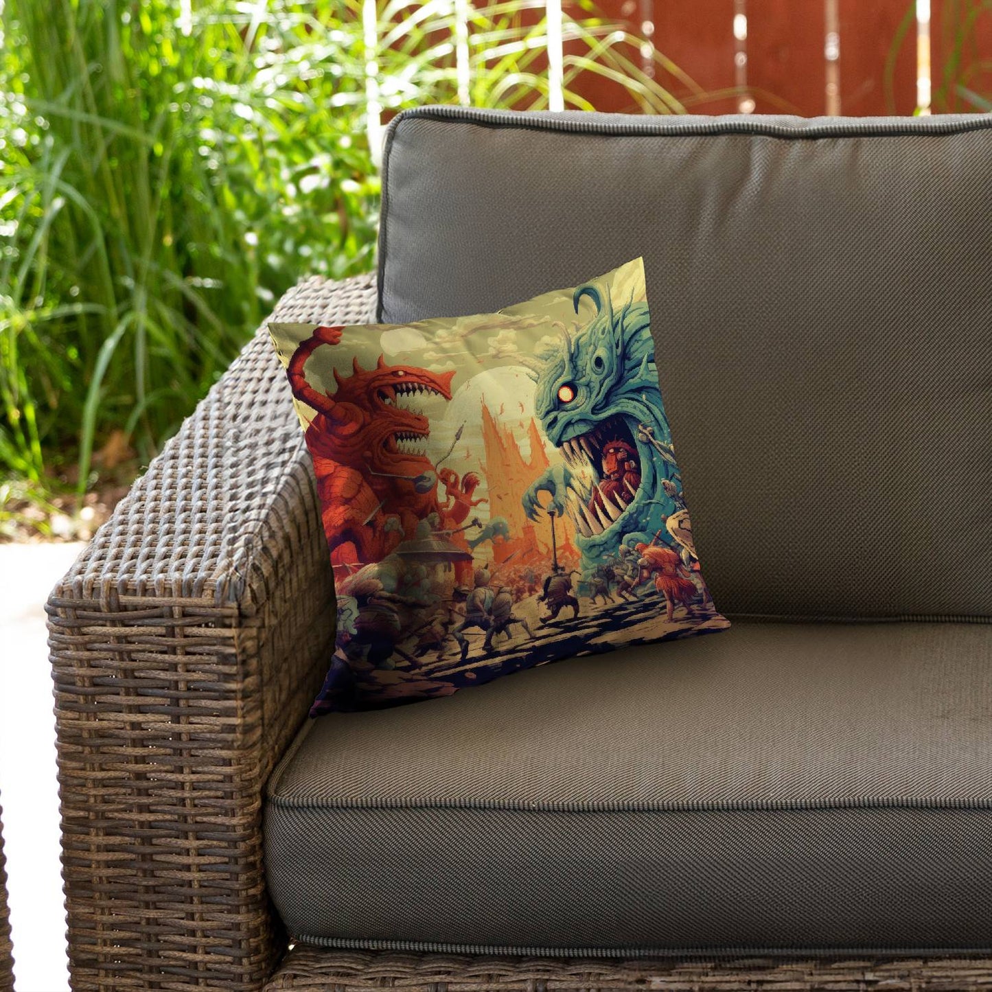 Colossi - Throw pillow - Print on demand