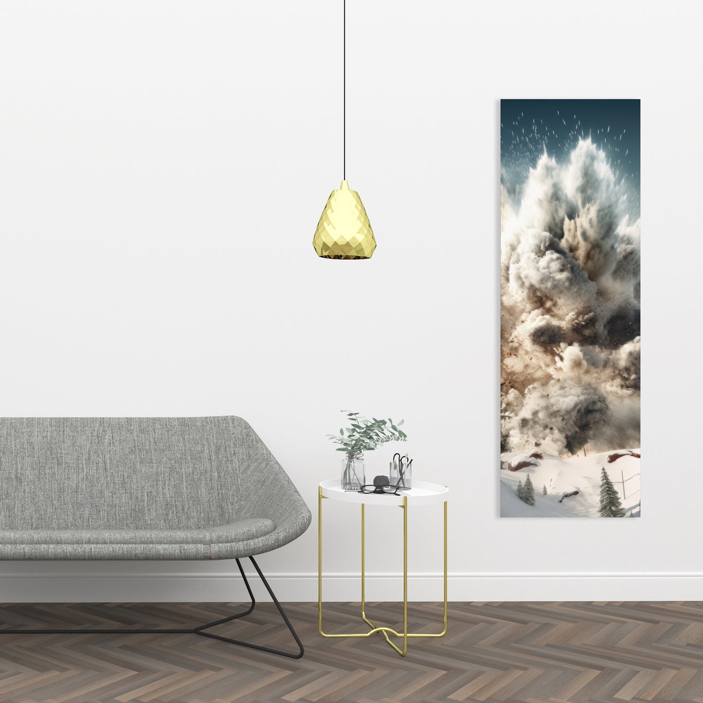 Ruined Excursion - Gray Canvas Art for Home Decor