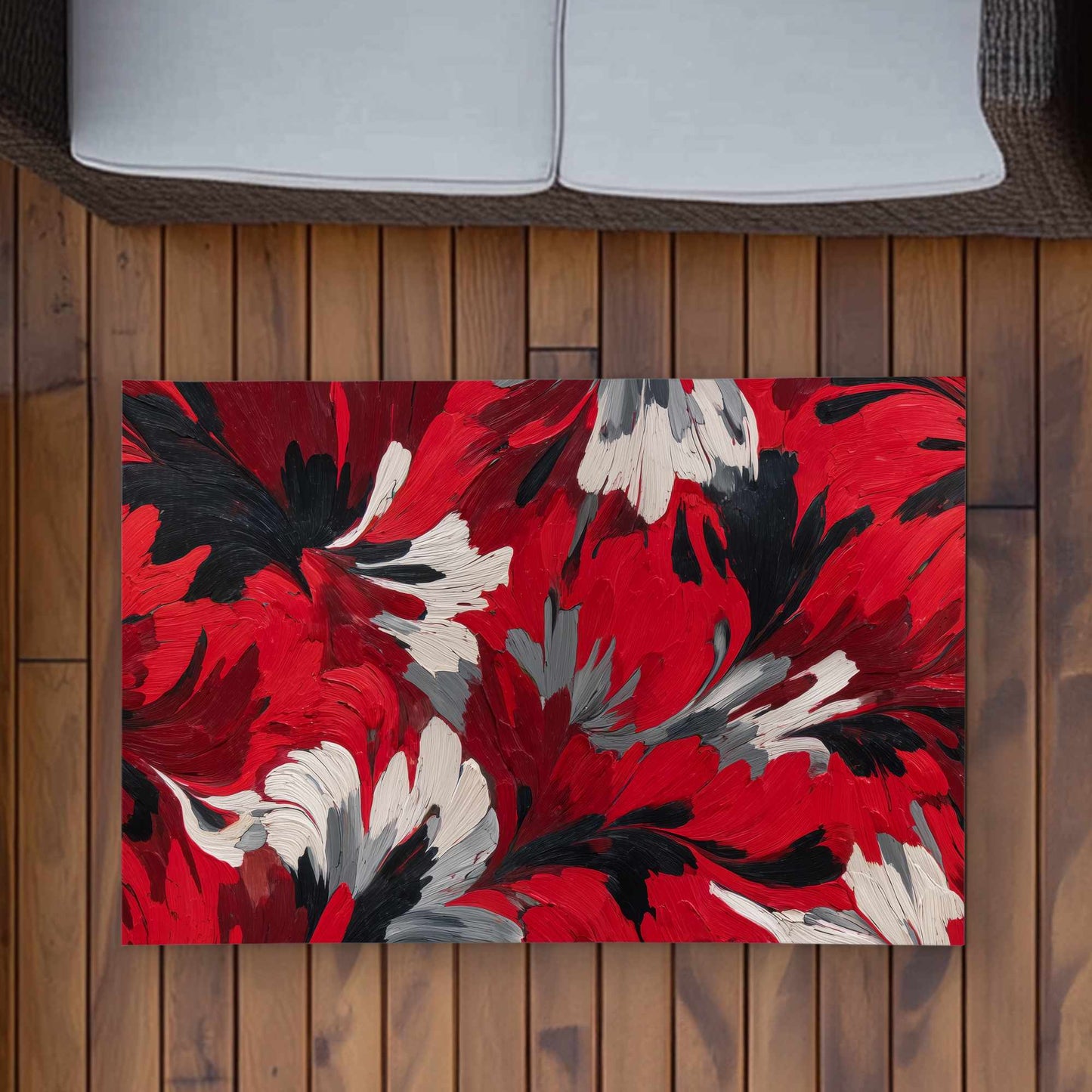 Tapis d'extérieur Red Flow | Tapis de décoration élégant