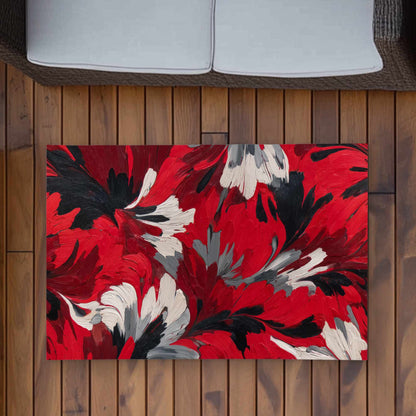 Tapis d'extérieur Red Flow | Tapis de décoration élégant