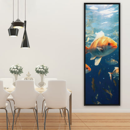 Free Flow - White Framed Canvas for Elegant Home Decor