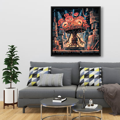 Dystopic nature - 24"x24" Framed canvas