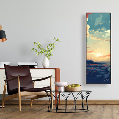 Finally Light - Orange Framed Canvas for Home Decor