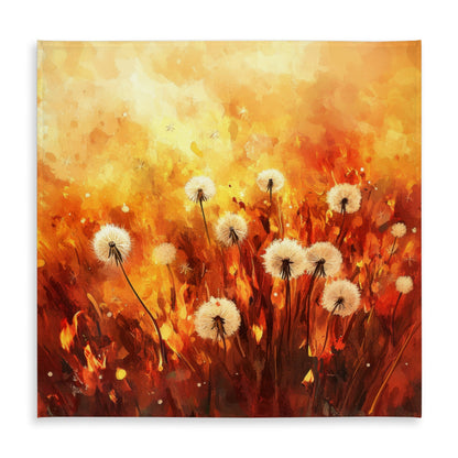 Dandelion Fire Tablecloth | Indoor Outdoor Home Decor