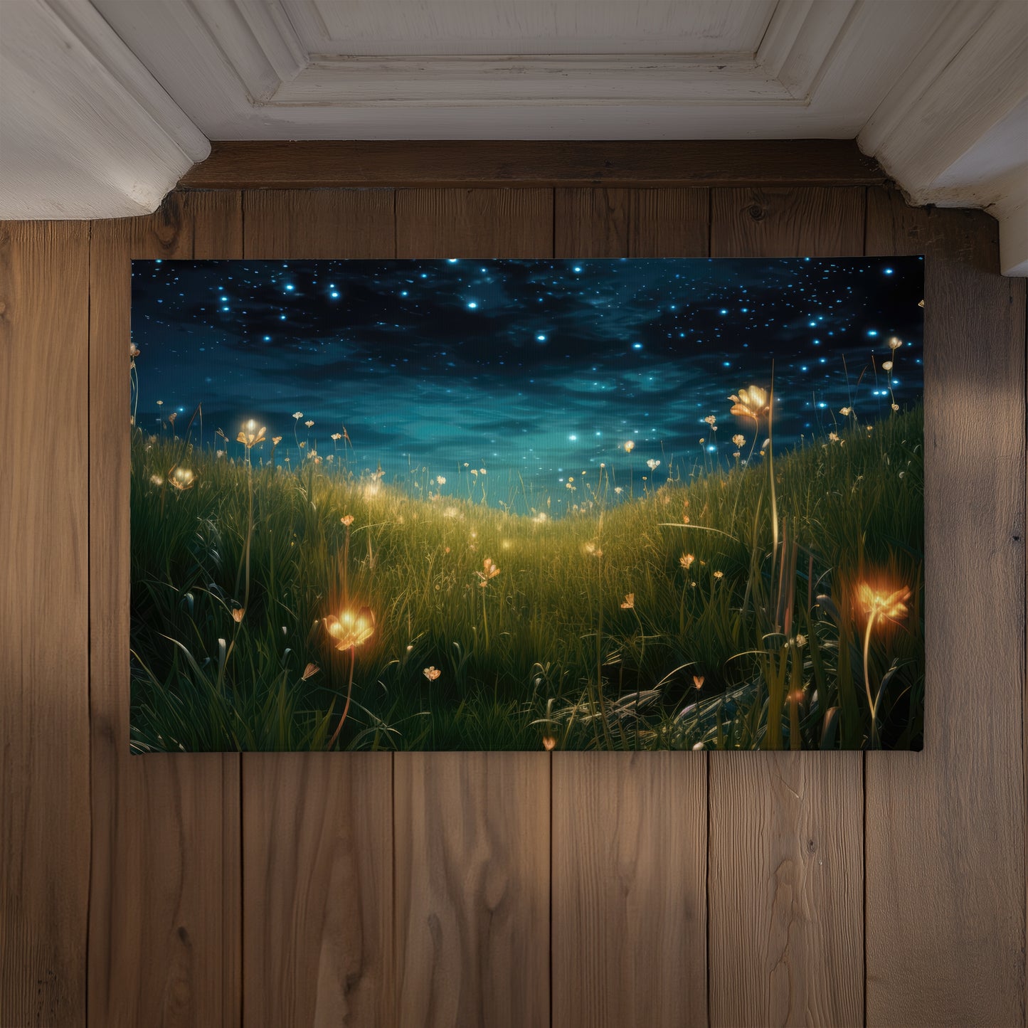 The Night Sky Black Indoor Outdoor Door Mat | Home Decor
