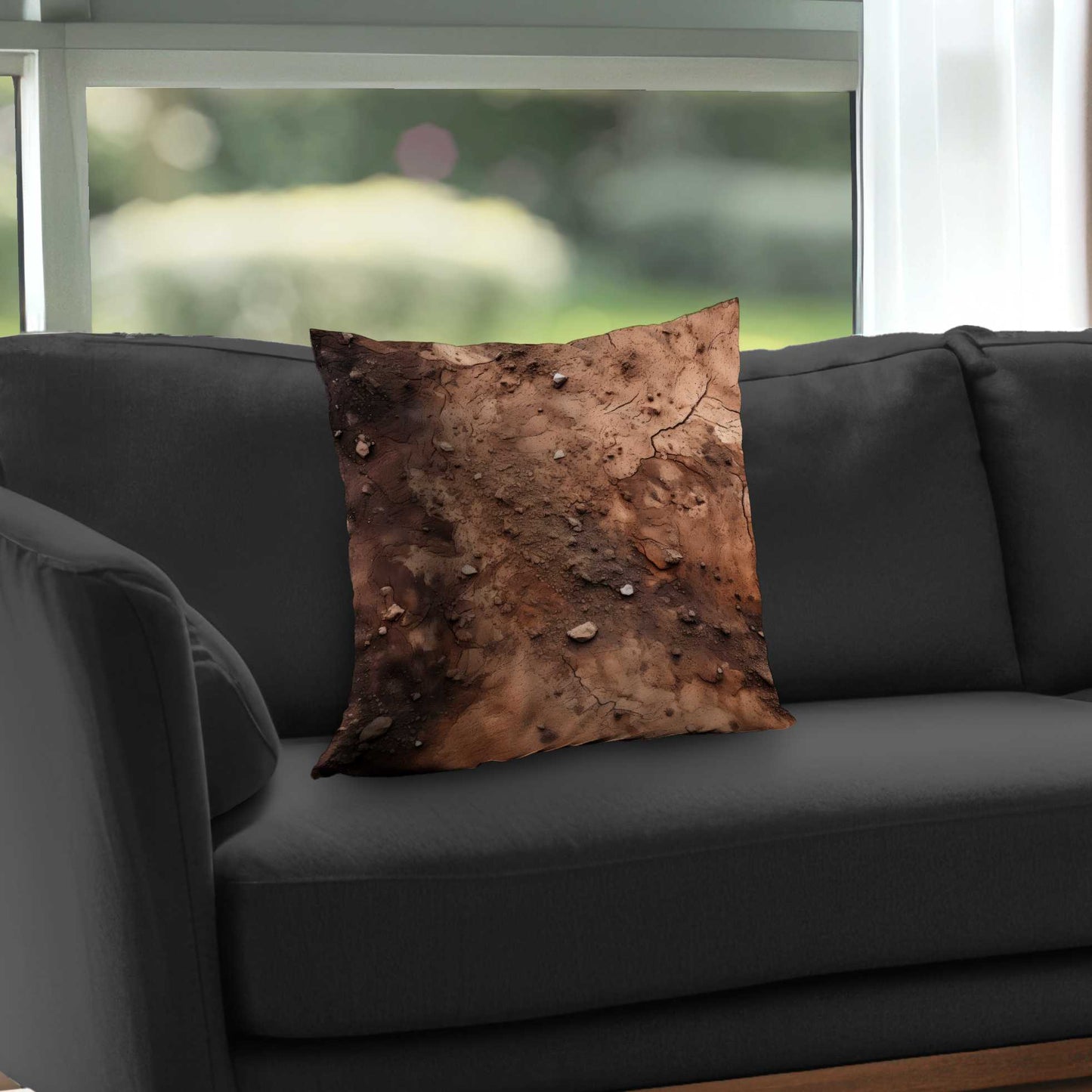 Mud and Stones Poly Twill Throw Pillow | Home Decor Accent
